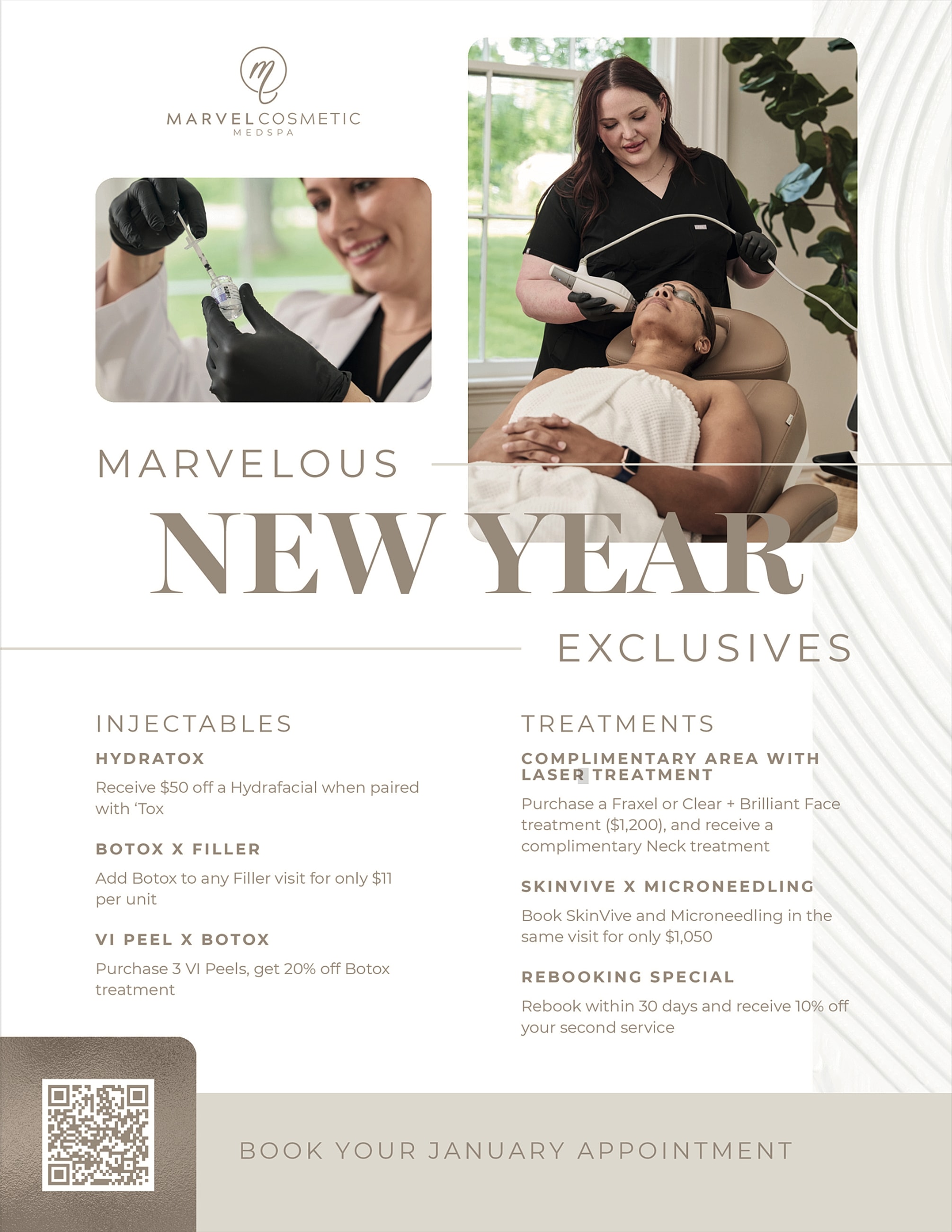 New Year specials at Marvel Cosmetic Medspa.